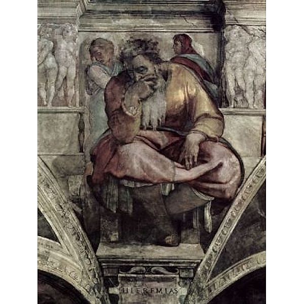 Michelangelo Buonarroti - Deckenfresko in der Sixtinischen Kapelle, Szene: Der Prophet Jeremias - 200 Teile (Puzzle)