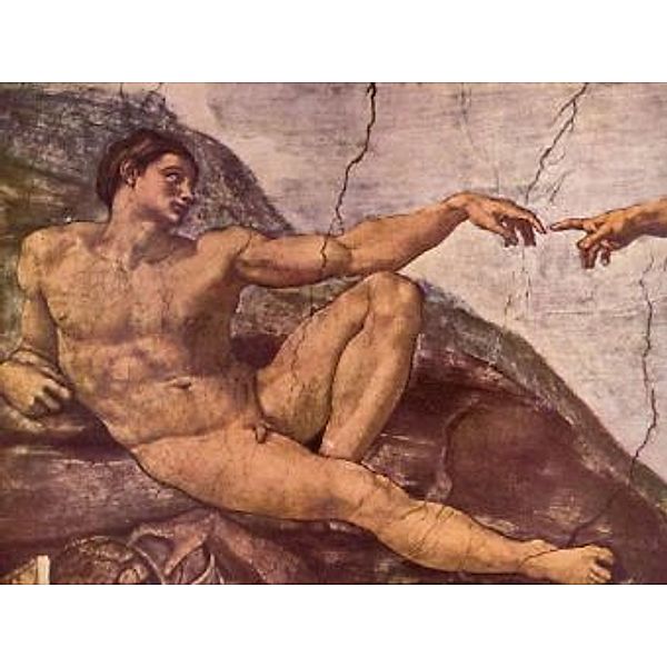 Michelangelo Buonarroti - Der Schöpfergott erschafft Adam, Adam - 100 Teile (Puzzle)