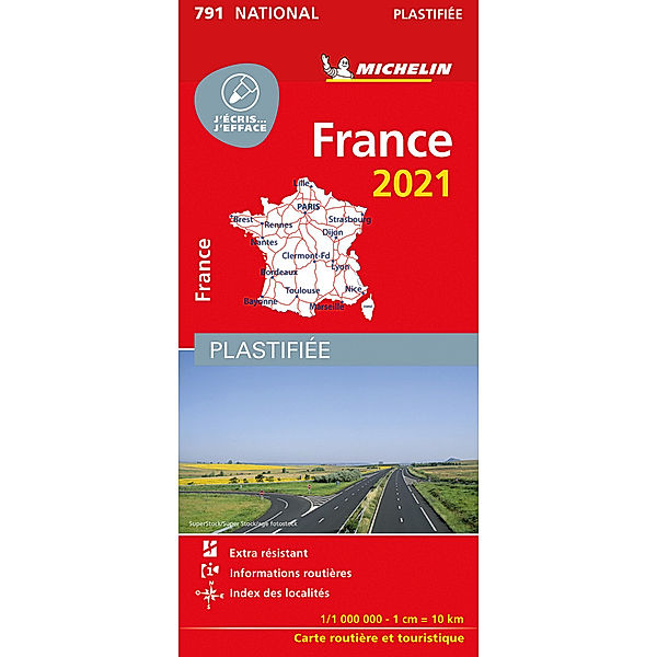 Michelin Frankreich 2021 (plastifiziert)