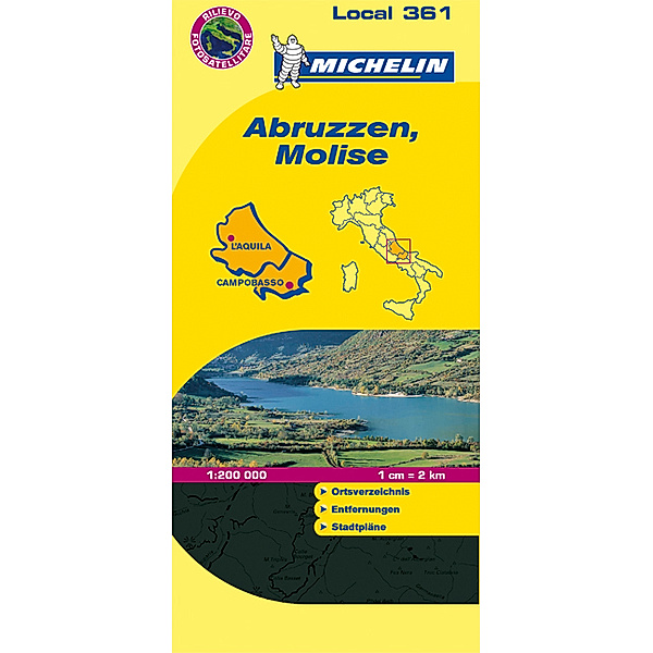 Michelin Karte Abruzzen, Molise. Abruzzo, Molise