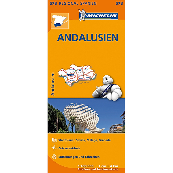 Michelin Karte Andalusien. Espana Sur, Andalucia