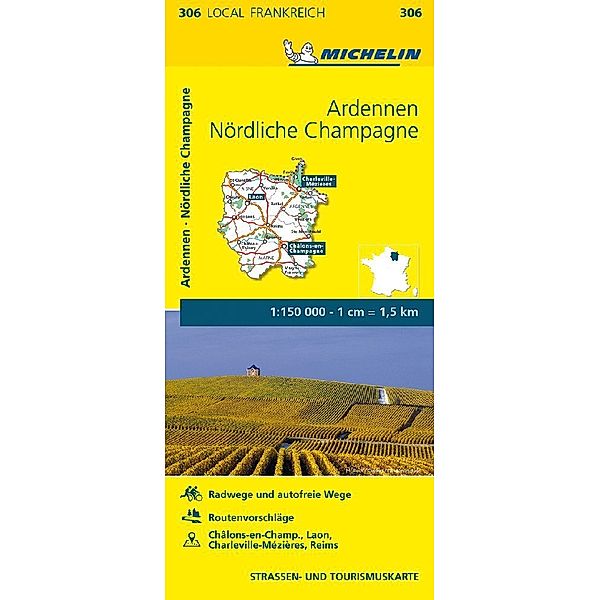 Michelin Karte Ardennen, Nördliche Champagne