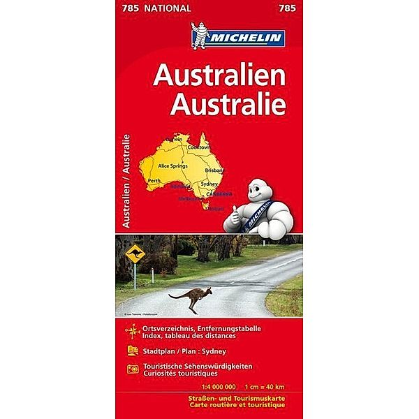 Michelin Karte Australien. Australie