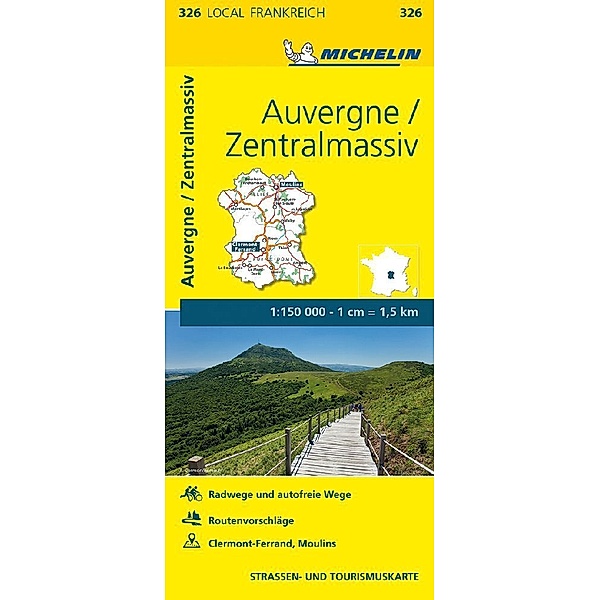 Michelin Karte Auvergne, Zentralmassiv