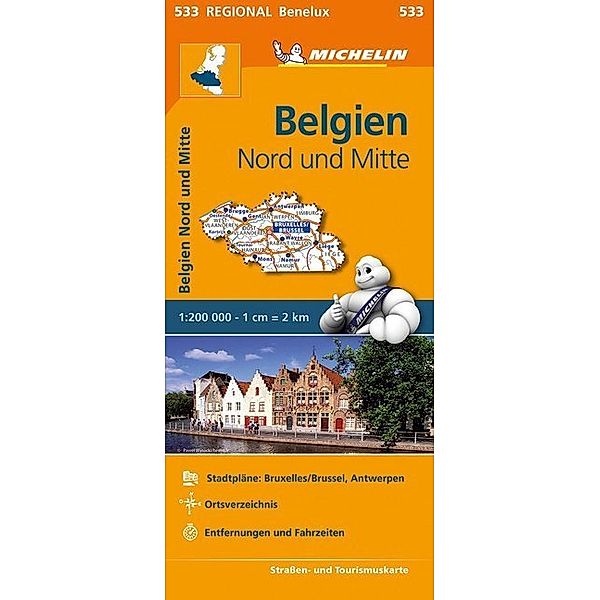 Michelin Karte Belgien Nord und Mitte