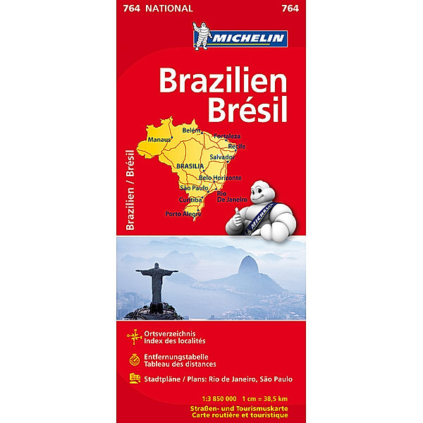 Michelin Karte Brasilien. Brésil