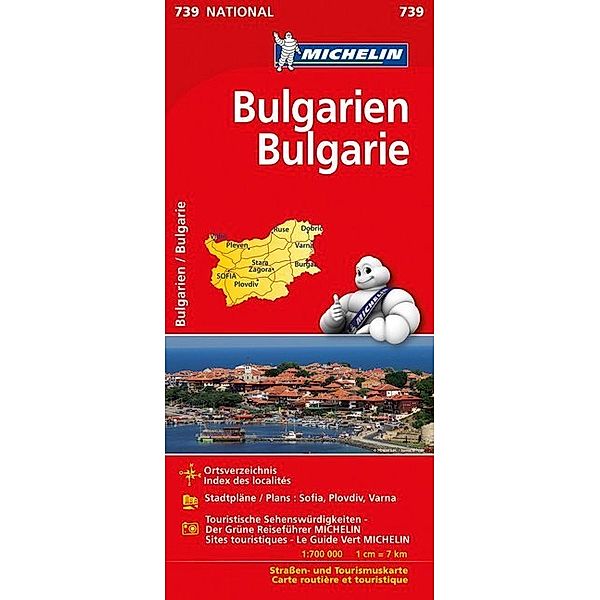 Michelin Karte Bulgarien. Bulgarie