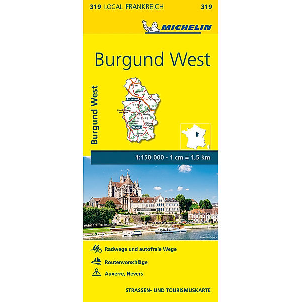 Michelin Karte Burgund West