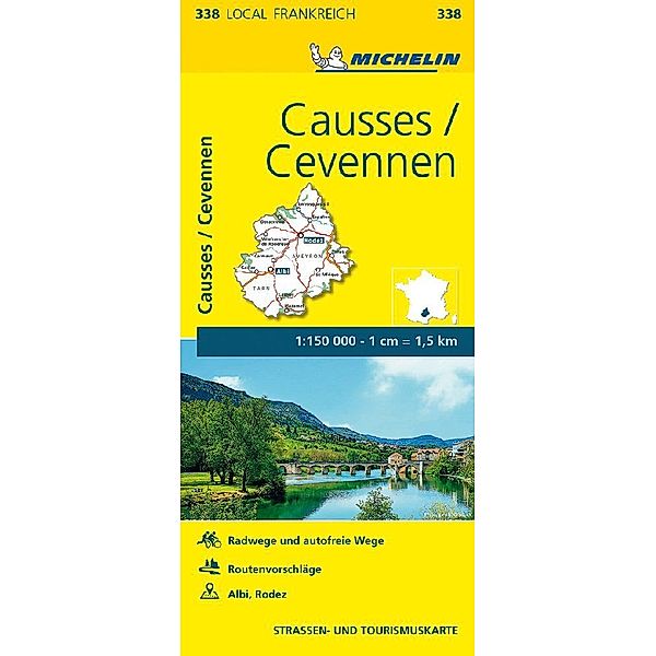 Michelin Karte Causses, Cevennen