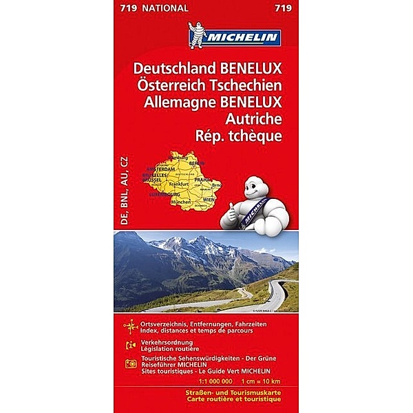Michelin Karte Deutschland, Benelux, Österreich, Tschechien. Allemagne, Benelux, Autriche, Österreich, Rép. Tchèque