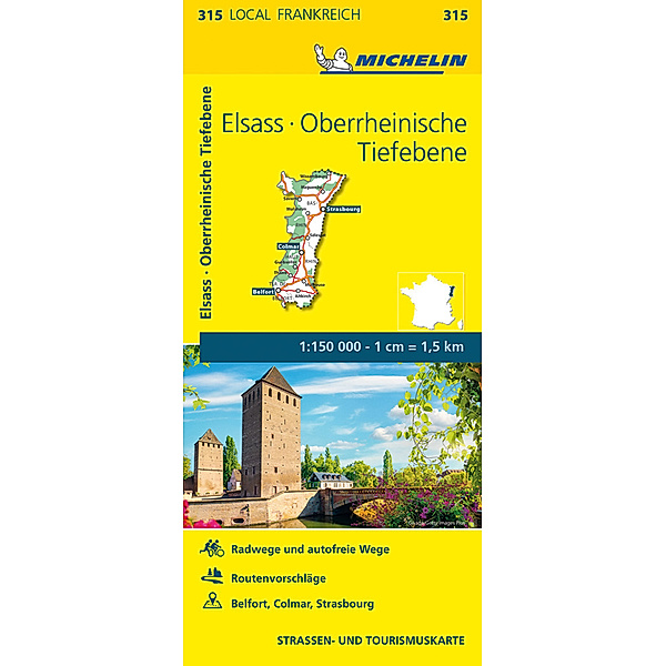 Michelin Karte Elsass, Oberrheinische Tiefebene