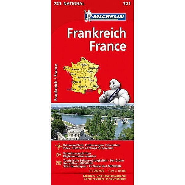 Michelin Karte Frankreich. France