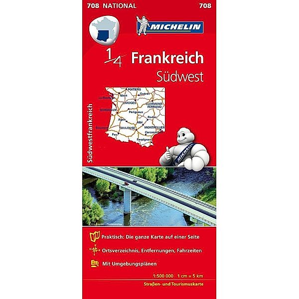 Michelin Karte Frankreich Südwest