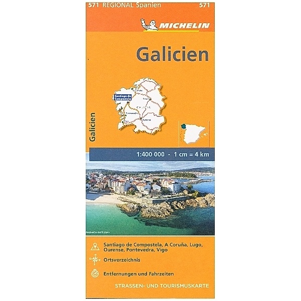 Michelin Karte Galicien