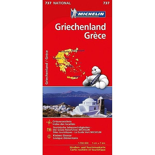 Michelin Karte Griechenland. Grèce