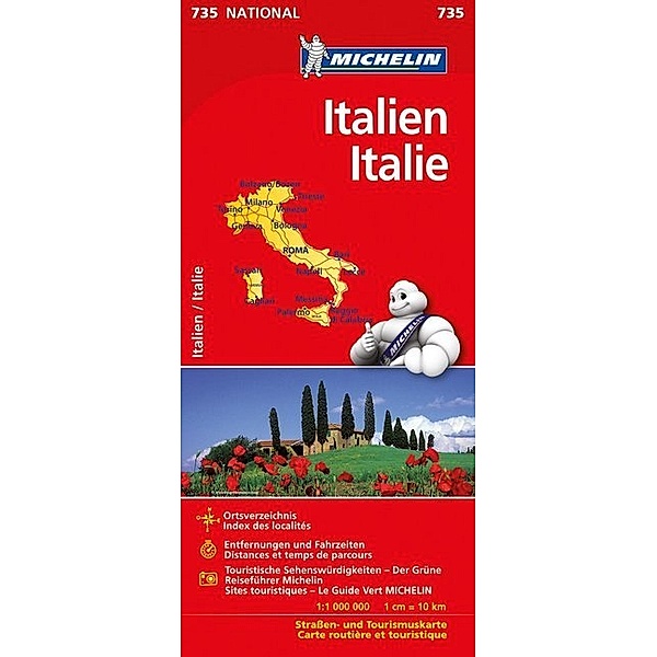 Michelin Karte Italien. Italie