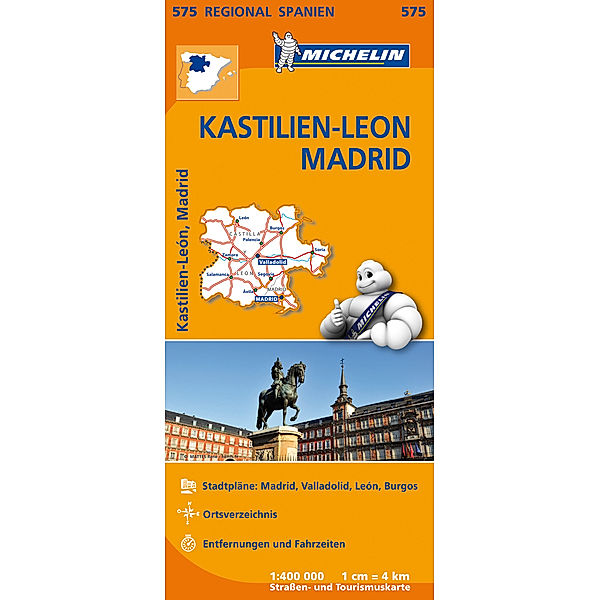 Michelin Karte Kastilien-León, Madrid. Castilla y León, Madrid