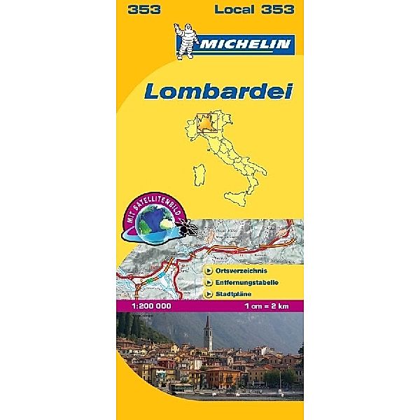 Michelin Karte Lombardei. Lombardia