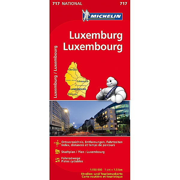 Michelin Karte Luxemburg. Luxembourg