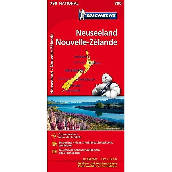 Michelin Karte Neuseeland. Nouvelle-Zélande