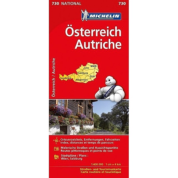 Michelin Karte Österreich. Autriche