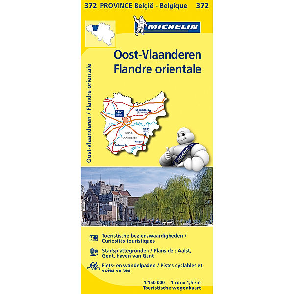 Michelin Karte Oost-Vlaanderen. Flandre orientale