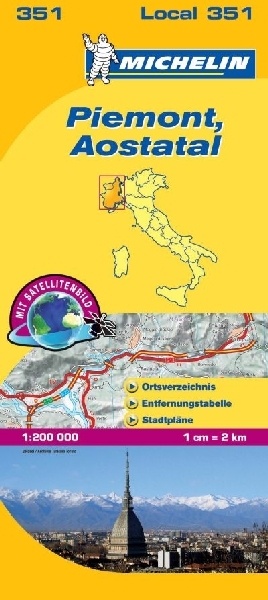 Michelin Karte Piemont Valle d' Aosta Aostatal Piemonte 