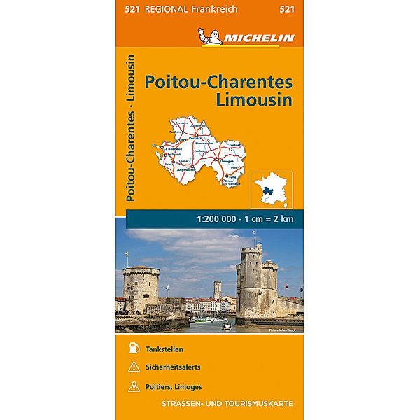 Michelin Karte Poitou, Charentes