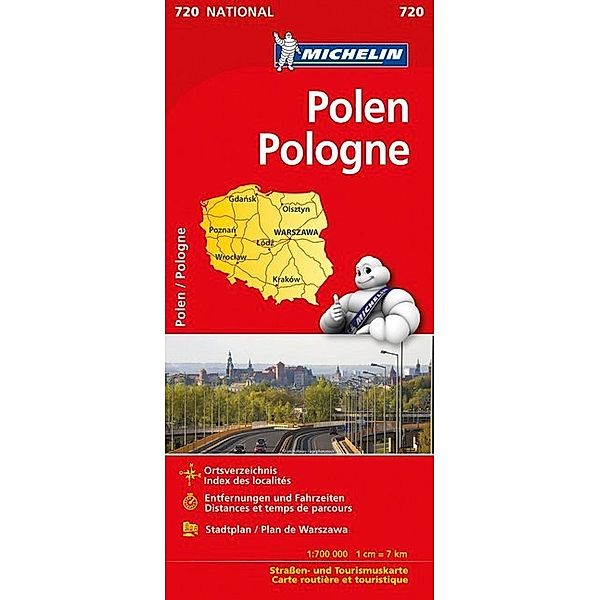 Michelin Karte Polen. Pologne