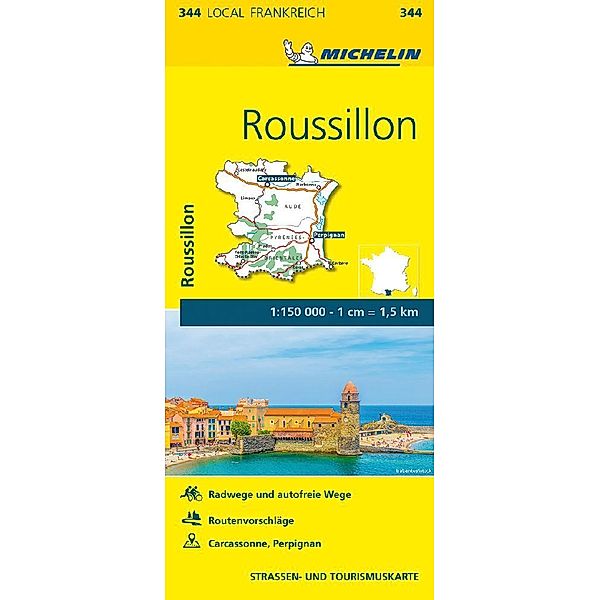 Michelin Karte Roussillon. Aude, Pyrénées-Orientales