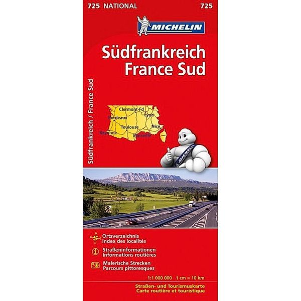 Michelin Karte Südfrankreich. France Sud