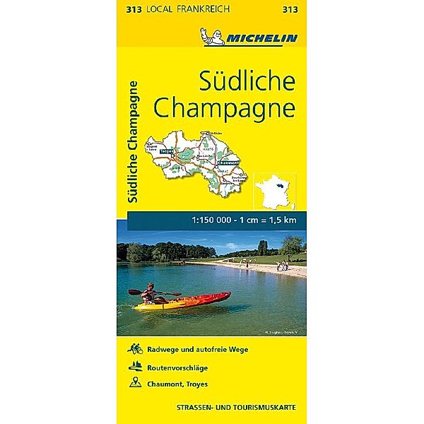 Michelin Karte Südliche Champagne. Aube, Haute-Marne