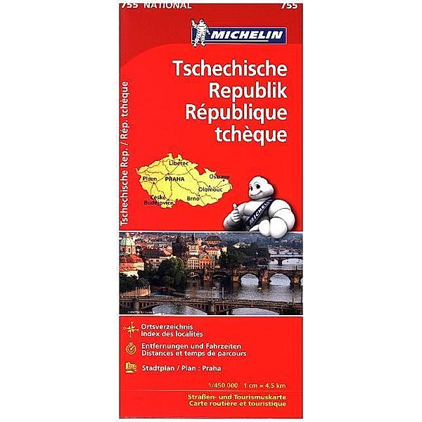 Michelin Karte Tschechische Republik. République tchèque