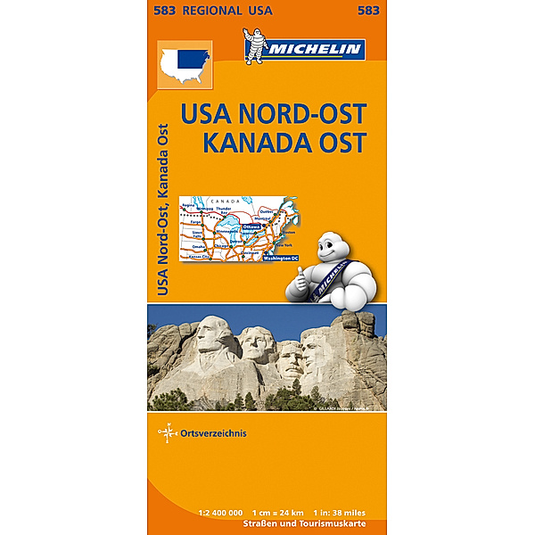 Michelin Karte USA Nord-Ost, Kanada Ost. Northeastern USA, Eastern Canada
