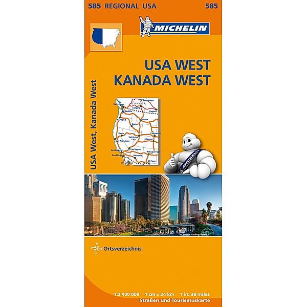 Michelin Karte USA West, Kanada West. USA West, Canada West