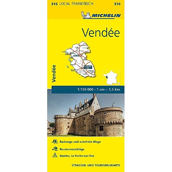Michelin Karte Vendée. Loire-Atlantique, Vendée