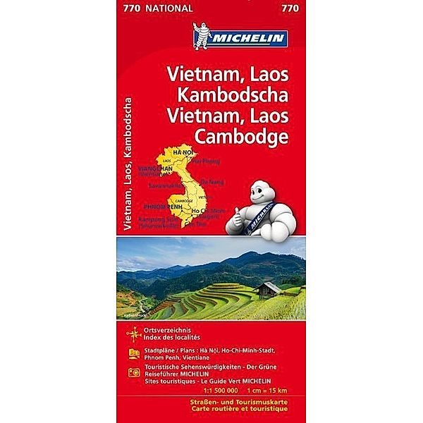 Michelin Karte Vietnam, Laos, Kambodscha. Vietnam, Laos, Cambodge