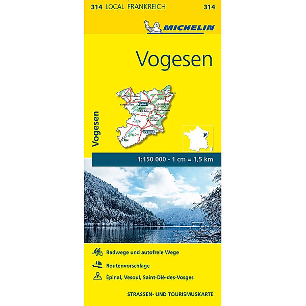 Michelin Karte Vogesen. Haute-Saone, Vosges. Haute-Saone, Vosges