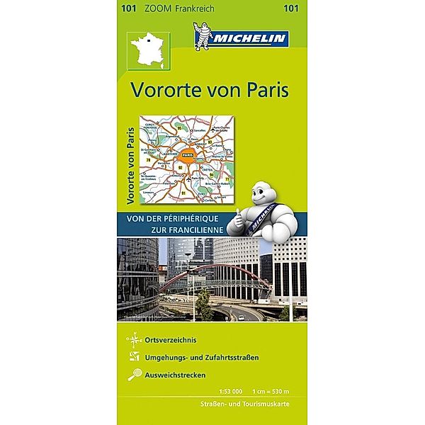 Michelin Karte Vororte von Paris