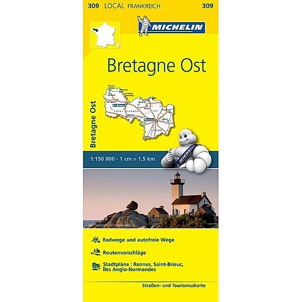 MICHELIN Localkarten / Michelin Karte Bretagne Ost