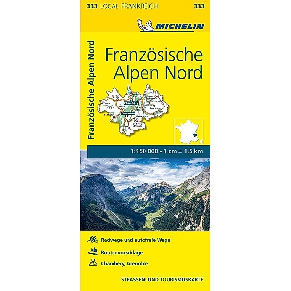 MICHELIN Localkarten / Michelin Karte Französische Alpen Nord. Isère, Savoie
