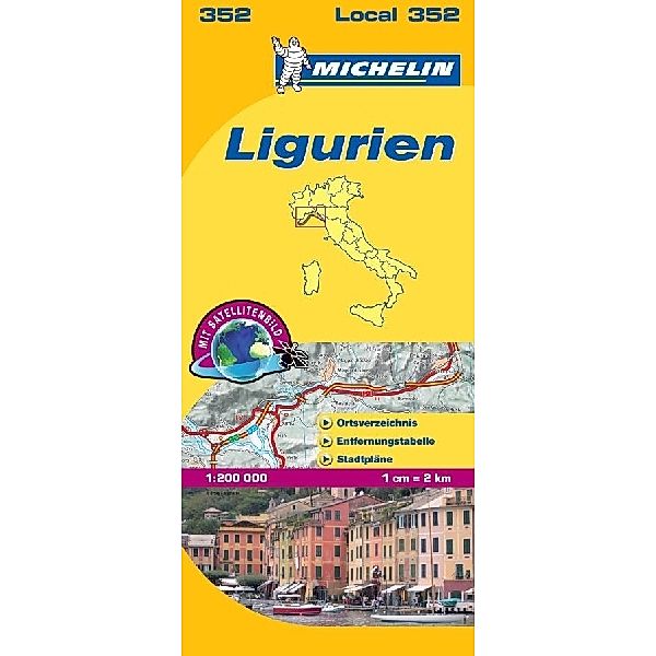 MICHELIN Localkarten / Michelin Karte Ligurien. Liguria