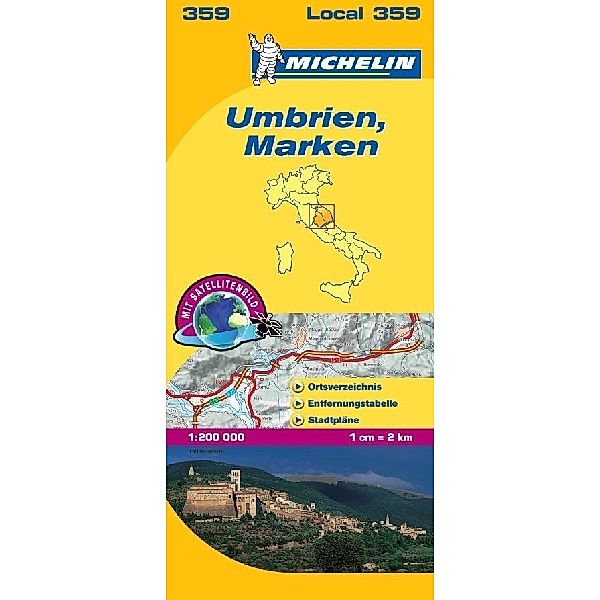 MICHELIN Localkarten / Michelin Karte Umbrien, Marken. Umbria, Marche