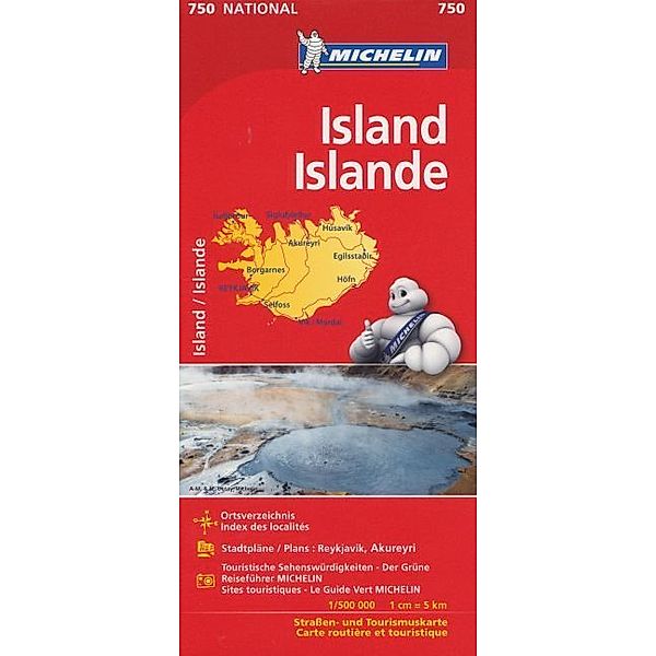 Michelin Nationalkarte Island. Islande