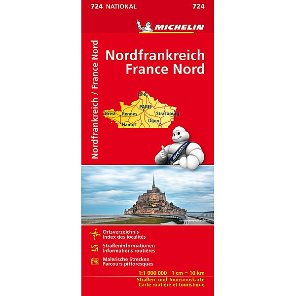 MICHELIN Nationalkarten / Michelin Karte Nordfrankreich. France Nord