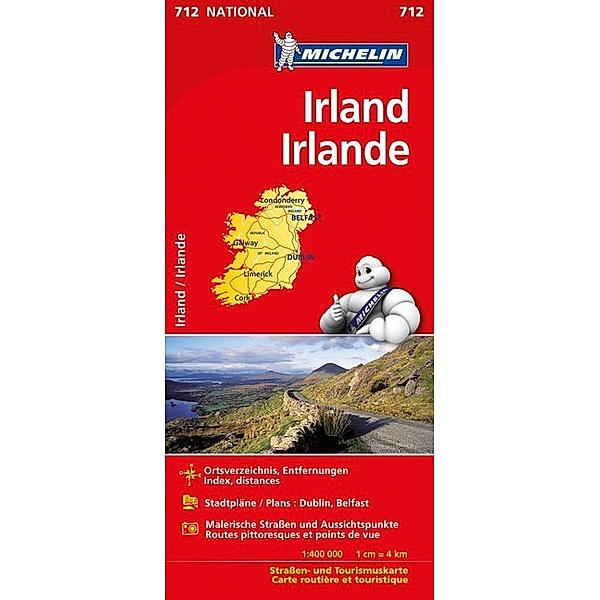 MICHELIN Nationalkarten / Michelin Karte Irland. Irlande
