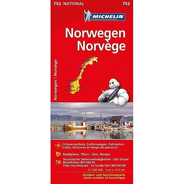 MICHELIN Nationalkarten / Michelin Karte Norwegen. Norvege