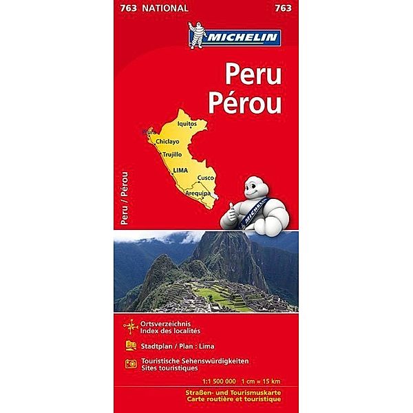 MICHELIN Nationalkarten / Michelin Karte Peru. Pérou