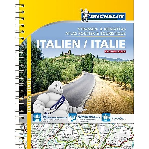 Michelin Straßen- und Reiseatlas Italien. Michelin Atlas routier & touristique Italie