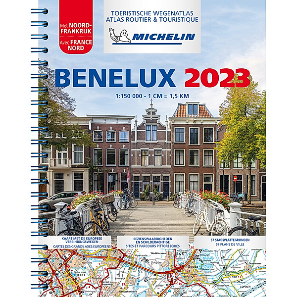 Michelin Straßenatlas Benelux mit Spiralbindung